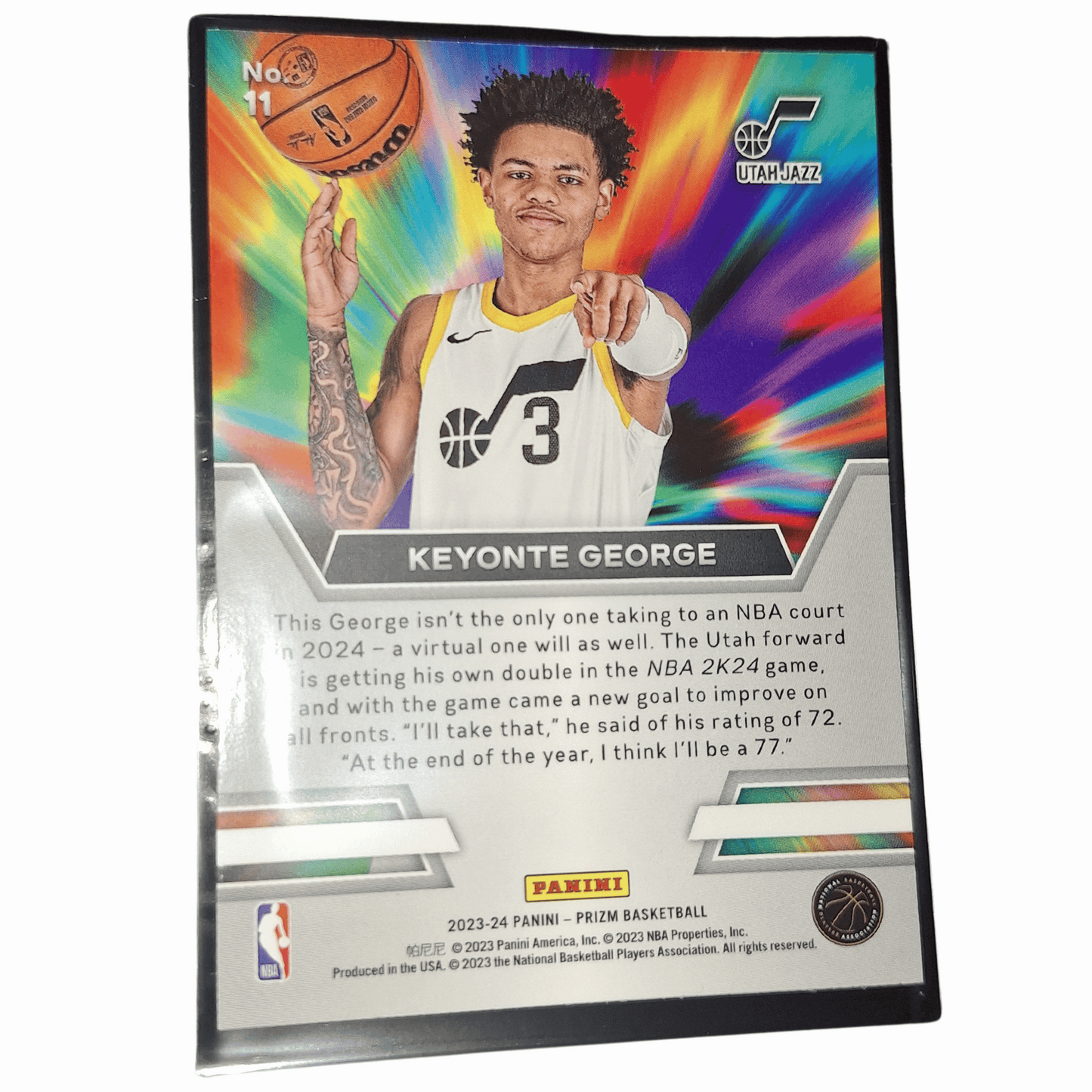 2023-24 Panini Prizm NBA Keyonte George #9 Instant Impact RC Rookie Utah Jazz Basketball Card